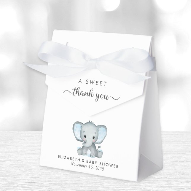 Caja Para Regalos Cuidada elefante bebé niño ducha gracias (Subido por el creador)