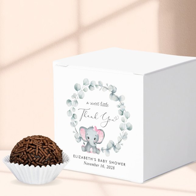 Caja Para Regalos Cuidada Elefante Niña Ducha Gracias (Subido por el creador)