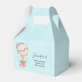 Caja Para Regalos Cuidado Hot Air Balloon Watercolor Baby Shower