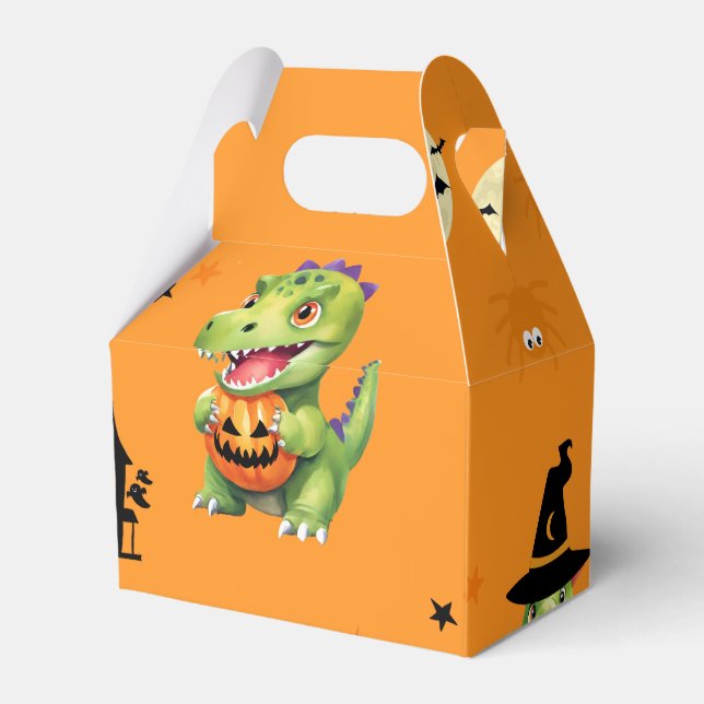 Caja Para Regalos Cuidados trucos de calabaza de dinosaurio para tra (Reverso)
