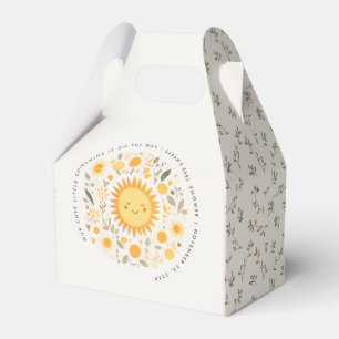 Caja Para Regalos Cuidar Nuestro Pequeño Sol Boho Sun Baby Shower