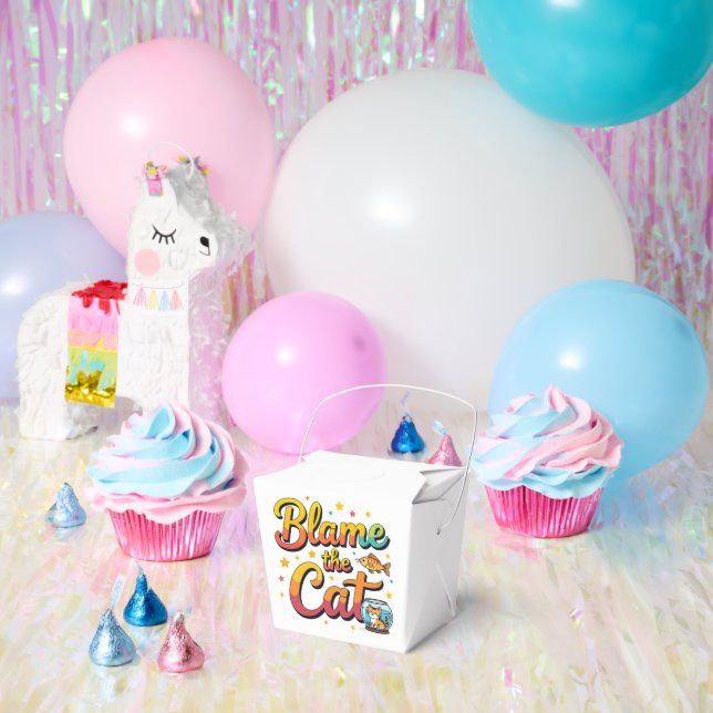 Caja Para Regalos Culpar Al Gato (Fiesta)