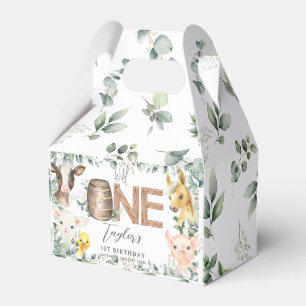 Caja Para Regalos Culto de granja Animales Verdor Niño Chica Primer 