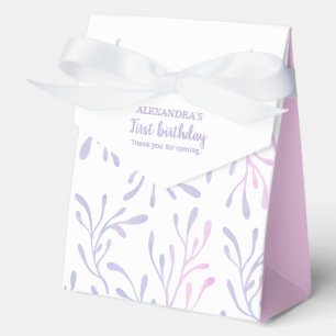 Caja Para Regalos Cumpleaños 1º Bajo El Mar Niña Algas Marinas Morad