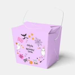 Caja Para Regalos Cumpleaños 1 morado espeluznante y lindo de Hallow