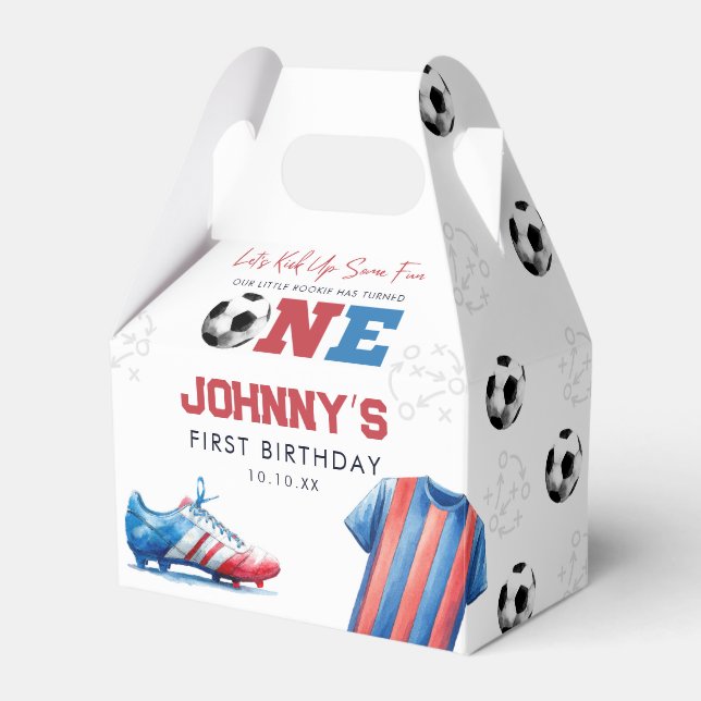 Caja Para Regalos Cumpleaños 1er Fútbol Deportes (Front Side)