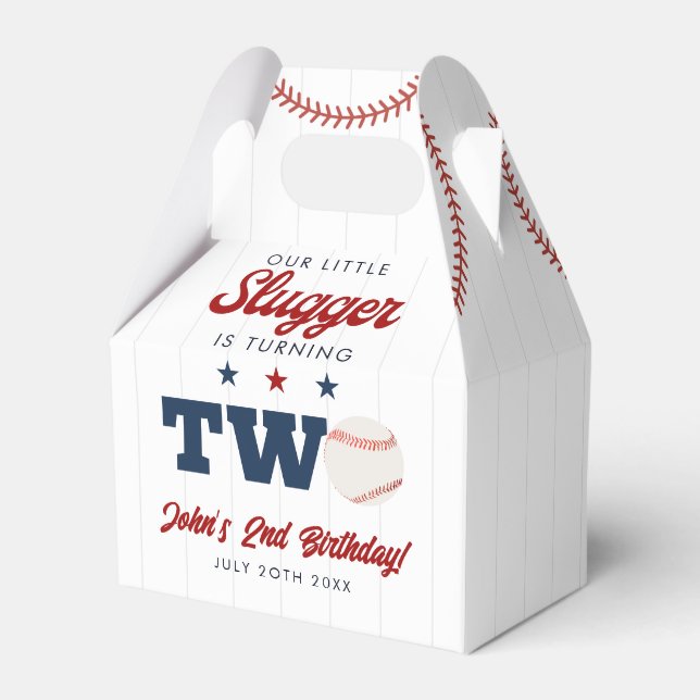 Caja Para Regalos Cumpleaños 2 de Little Slugger Baseball (Front Side)