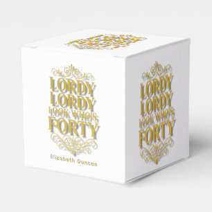 Caja Para Regalos Cumpleaños 40 de Gold Lordy Lordy Look Who’s
