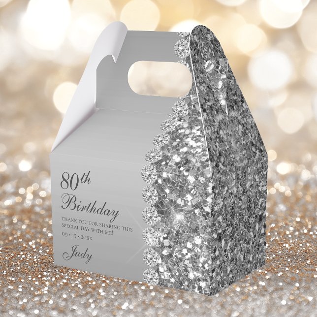 Caja Para Regalos Cumpleaños 80 Elegante Plata (Subido por el creador)