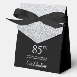 Caja Para Regalos Cumpleaños 85 Feliz Cumpleaños Plata Brillante Gra