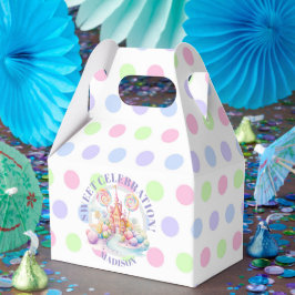 Caja Para Regalos Cumpleaños Caprichoso Acuarela Pastel Candyland