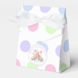 Caja Para Regalos Cumpleaños caprichoso de Candyland con acuarela pa