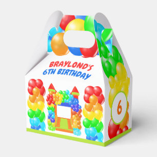Caja Para Regalos Cumpleaños Casa de Rebote Colorida