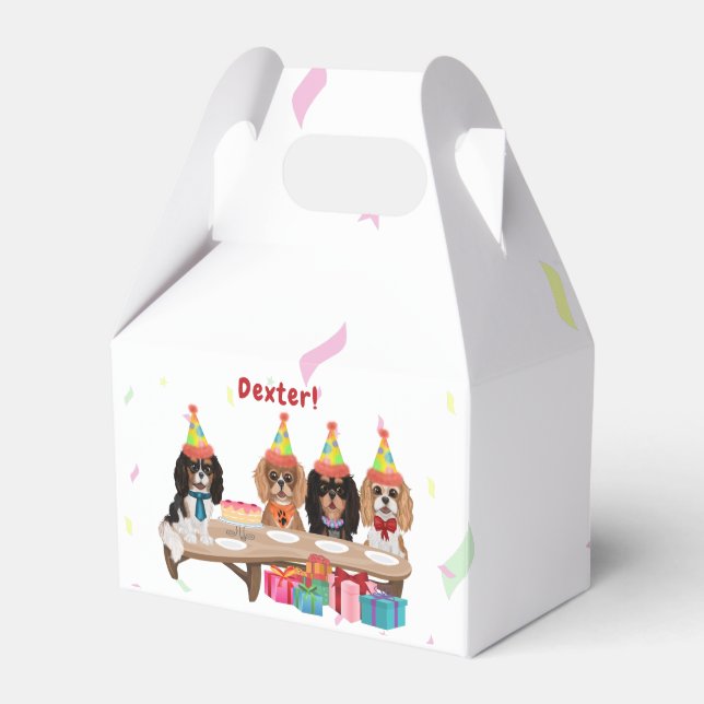 Caja Para Regalos Cumpleaños Cavalier King Charles Spaniel Grocery B (Front Side)