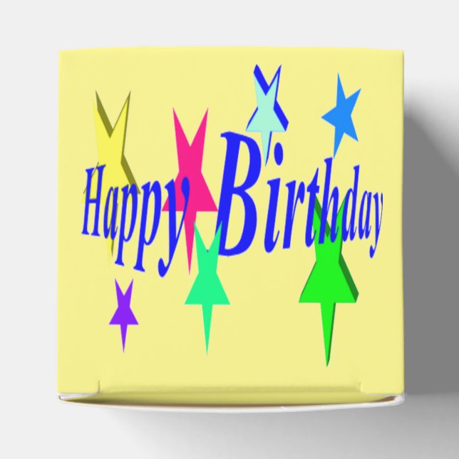 Caja Para Regalos Cumpleaños colorido (Parte superior)