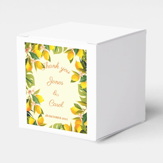 Caja Para Regalos Cumpleaños de agradecimiento personalizado acuarel (Costado Anverso)