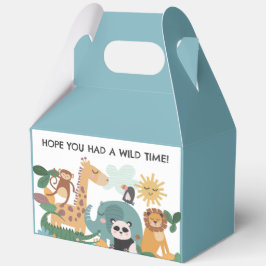 Caja Para Regalos Cumpleaños de Animal Salvaje Azul