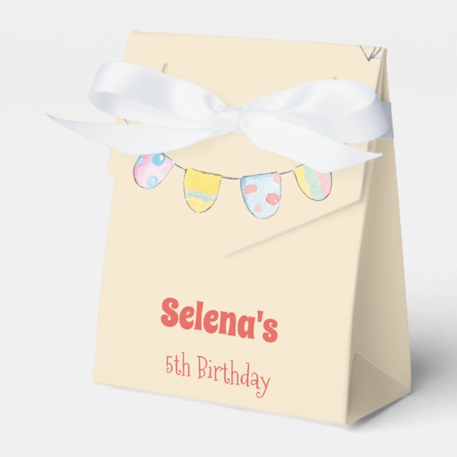 Caja Para Regalos cumpleaños de animales del bosque acuático (Front Side)