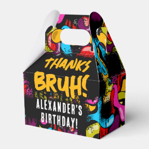 Caja Para Regalos Cumpleaños de Arte Callejero Hip Hop Graffiti Neon