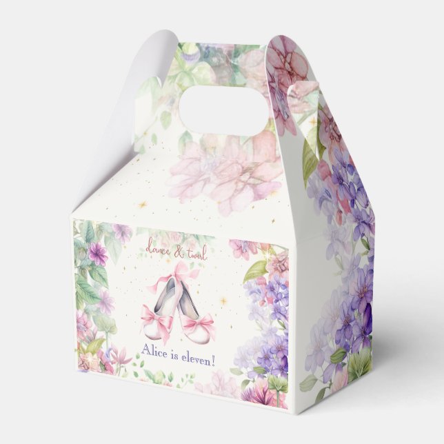 Caja Para Regalos cumpleaños de bailarina y bailarina giratoria (Front Side)