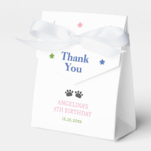 Caja Para Regalos Cumpleaños de bambú de oso panda lindo