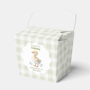Caja Para Regalos Cumpleaños de bebé de un ganso tonto en verde a cu