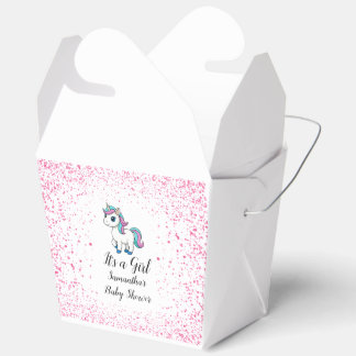 Caja Para Regalos   Cumpleaños de bebé unicornio de acuarela rosa li