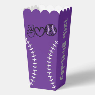 Caja Para Regalos Cumpleaños de béisbol suave amor paz