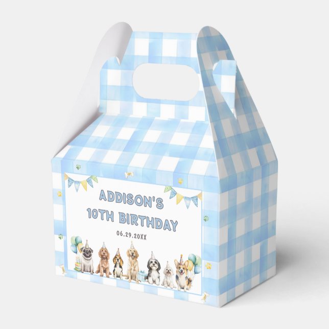 Caja Para Regalos Cumpleaños de cachorros llamando a todos los anima (Front Side)
