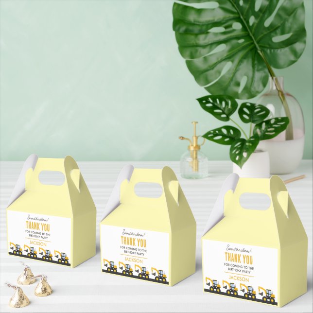 Caja Para Regalos Cumpleaños de Camión de Construcción | Decoración  (Múltiple)