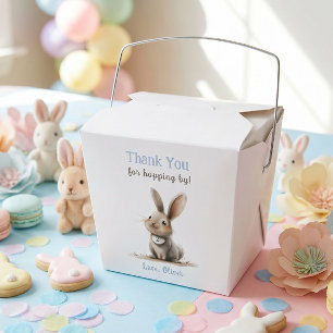 Caja Para Regalos Cumpleaños de conejito lindo agradecimiento