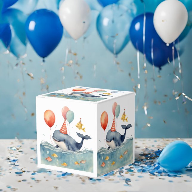 Caja Para Regalos Cumpleaños de Cute Whale Boy (Subido por el creador)
