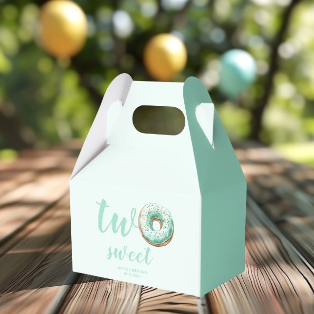 Caja Para Regalos Cumpleaños de Donut Verde (Subido por el creador)