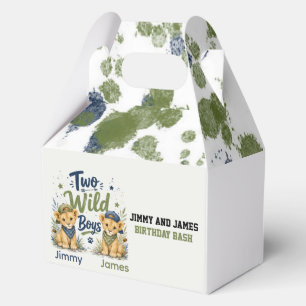 Caja Para Regalos Cumpleaños de Dos Niños Salvajes Favor