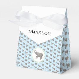 Caja Para Regalos Cumpleaños de elefante bebé azul claro