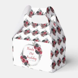 Caja Para Regalos Cumpleaños de Flores Redand Silver Elegant