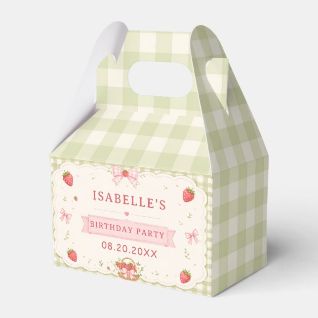 Caja Para Regalos Cumpleaños de Fresa Dulce de Frutas (Front Side)
