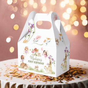 Caja Para Regalos Cumpleaños de Hada 1er Niña del Bosque Encantado F