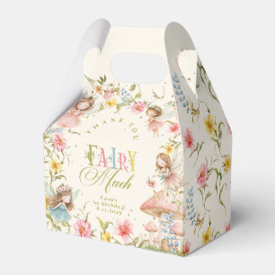 Caja Para Regalos Cumpleaños de Hada Primer Jardín Encantado Gracias