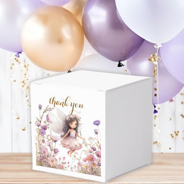 Caja Para Regalos Cumpleaños de hada silvestre de lavanda