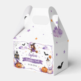 Caja Para Regalos Cumpleaños de Halloween con acuarela adorable