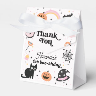 Caja Para Regalos Cumpleaños de Halloween Negro Rosa Retro