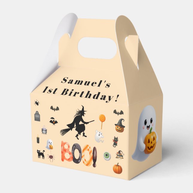 Caja Para Regalos Cumpleaños de Halloween para niños (Front Side)