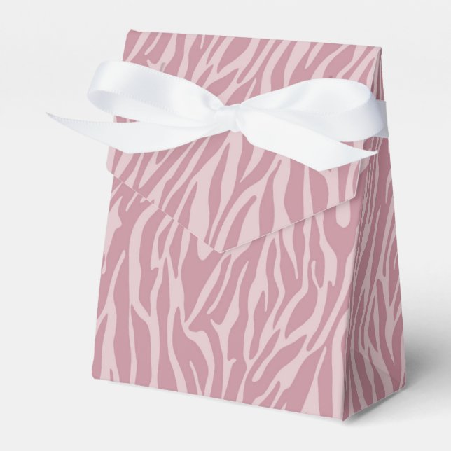 Caja Para Regalos Cumpleaños de impresión de cebra rosa (Front Side)