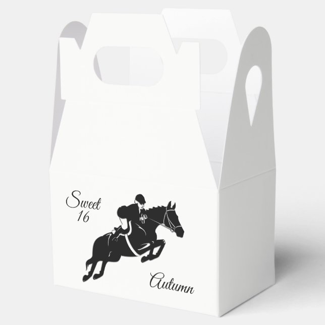 Caja Para Regalos Cumpleaños de Jumper de Caballo Ecuestre (Abierto)