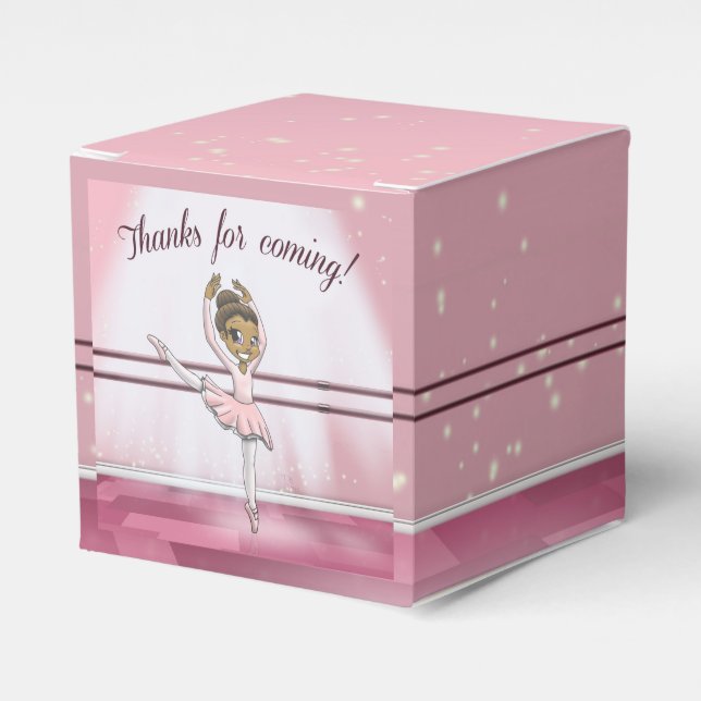 Caja Para Regalos Cumpleaños de la Ballerina Americana Africana (Costado Anverso)
