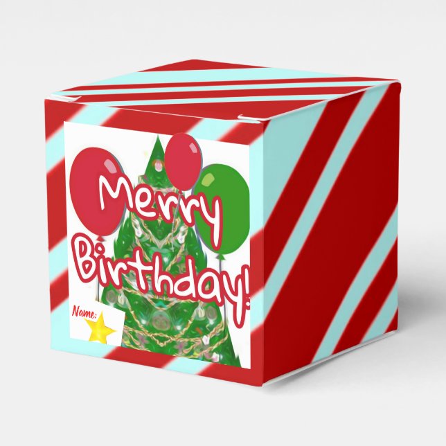 Caja Para Regalos Cumpleaños de la Cereza (Costado Anverso)