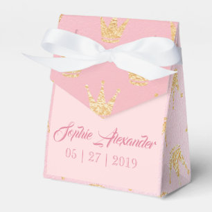 Caja Para Regalos Cumpleaños de la Girona Dorada Rosa Faux