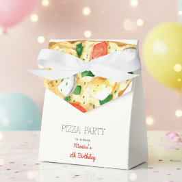 Caja Para Regalos Cumpleaños de la pizza acuarela