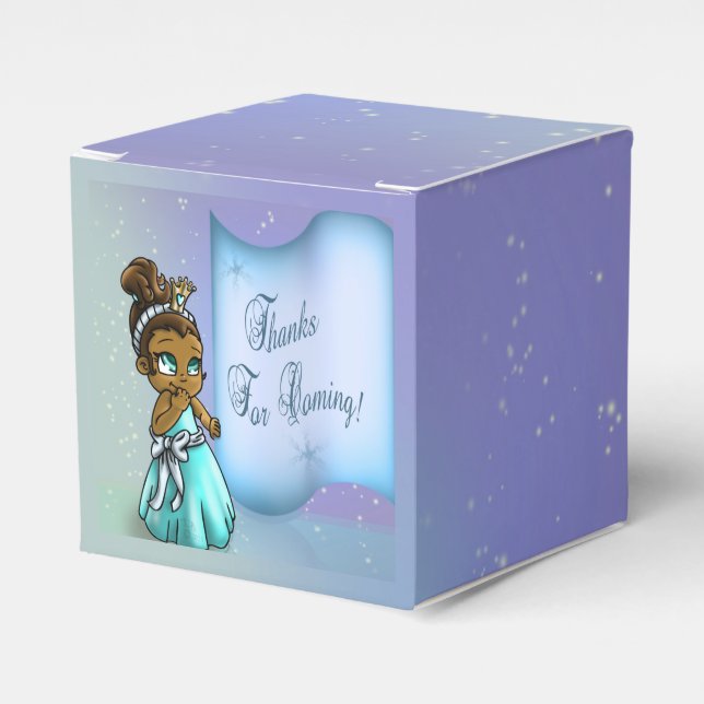 Caja Para Regalos Cumpleaños de la princesa negra (Costado Anverso)